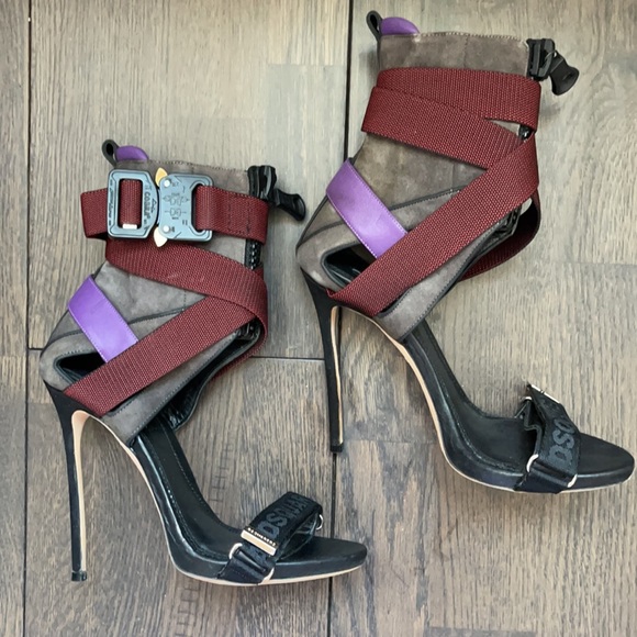 DSQUARED2 Strappy Buckle Open Toe Stiletto Heel 38 - Picture 7 of 10